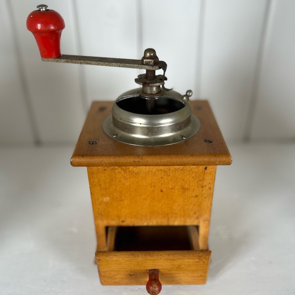 Antique Wood & Metal Coffee Grinder made in West Germany - Picture 9 of 13
